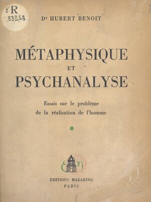 cover image of Métaphysique et psychanalyse